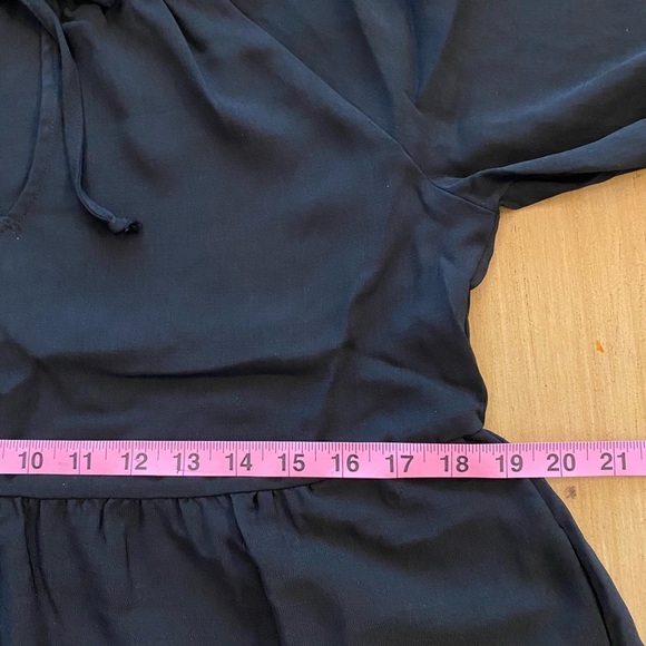 Women’s Black Longer Sleeve Mini Dress Viola Peasant Ruffle New XS - Picture 11 of 14